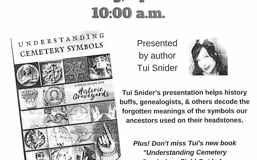 Understanding Cemetery Symbols With Author Tui Snider